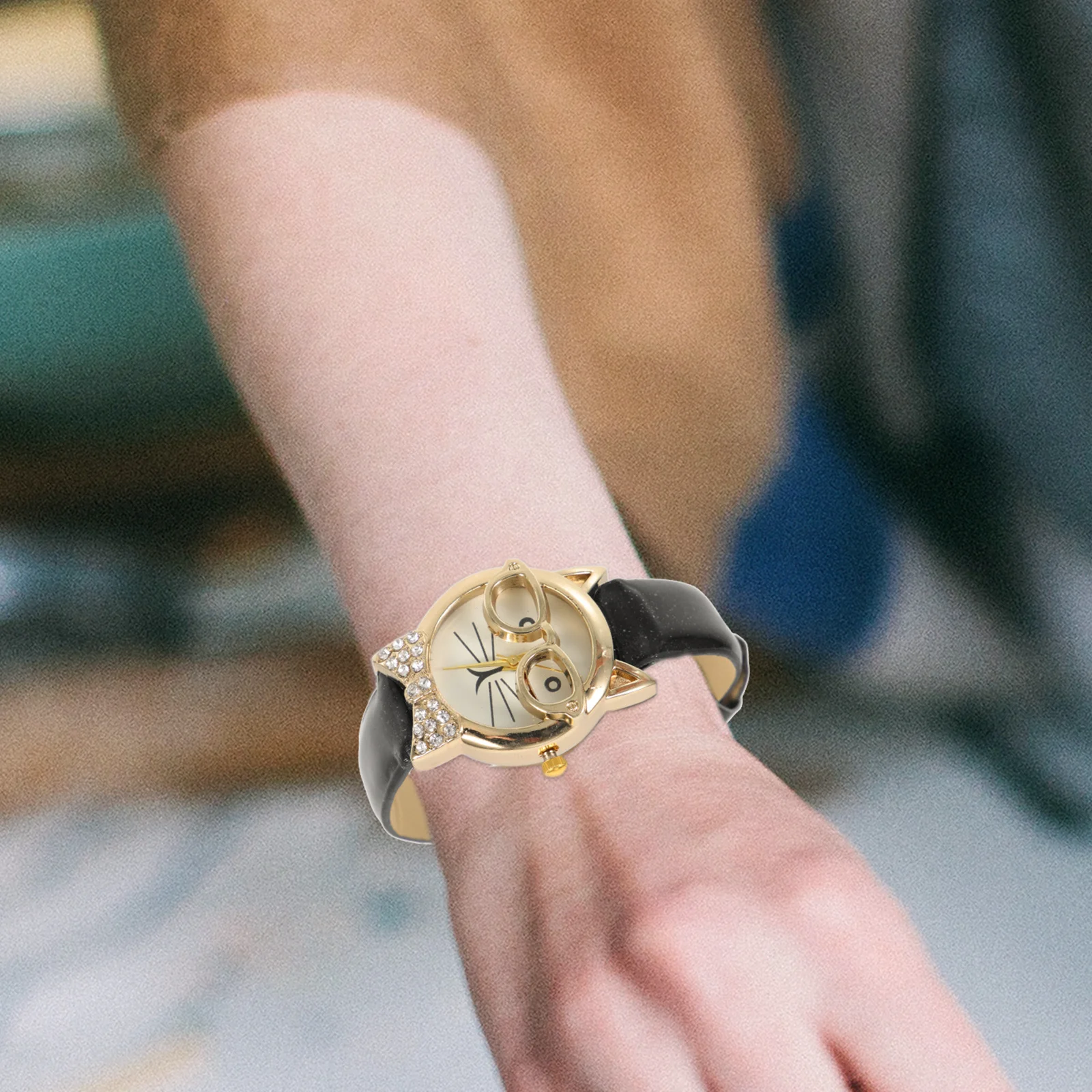 

Adorable Cat Decor Watch for Trendy Cartoon Cats Wristwatch Adjustable Strap Lightweight Design Fun Wrist Accessory Gift