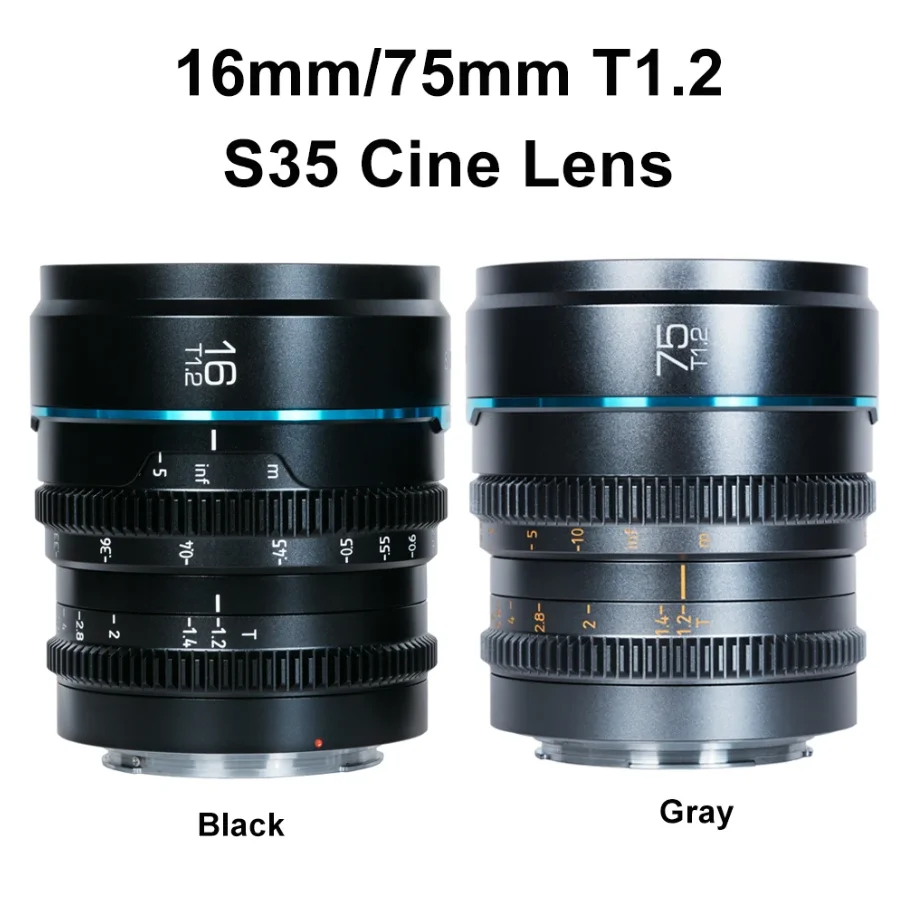 SIRUI 16mm T1.2 75mm T1.2 S35 Cine Lens Night Shot for Sony E Fuji XF Canon RF LUMIX MFT Leica Panasonic Sigma BMCC6K L Mount