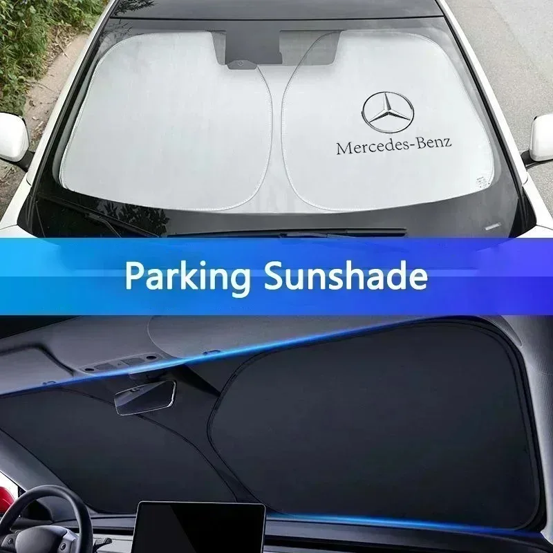 Foldable Car Windshield Sun Shade Cover for Front Window Sunscreen UV Protection For Mercedes Benz B/C/E/S A Class C200L GLC CLA