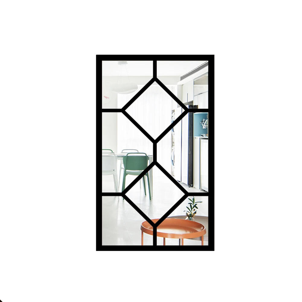 Wooden Frame Mirror Imitation Window Mirror Home Decoration Unique Design Stylish Wall Art For Home Improvement