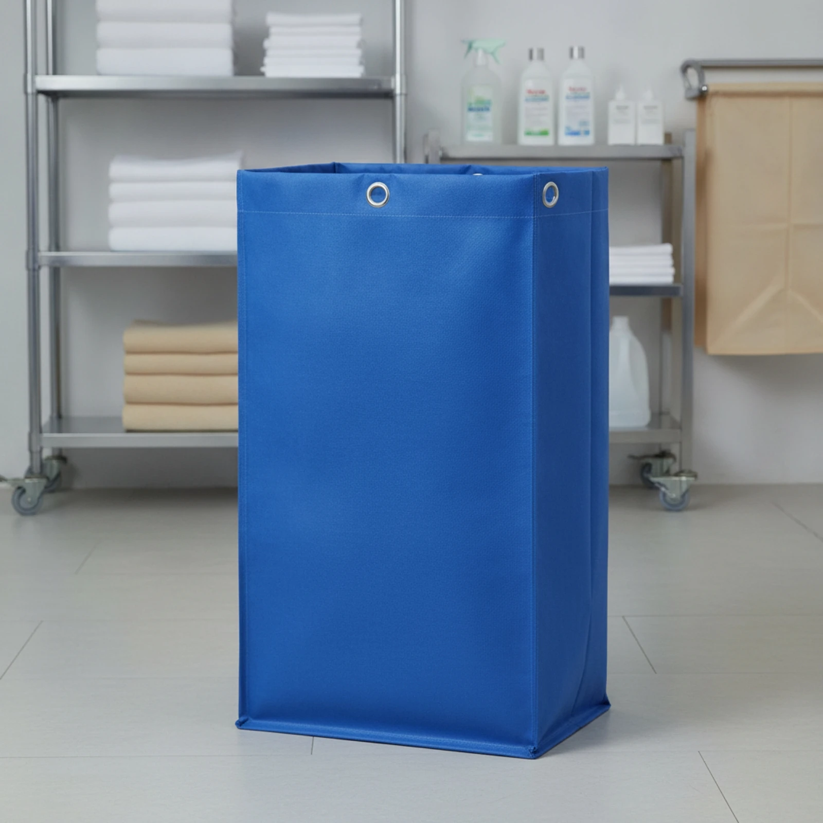 Janitorial Cart Replacement Bag Heavy-Duty Housekeeping Cart Bag with Grommets Reinforced Large Capacity for Janitors
