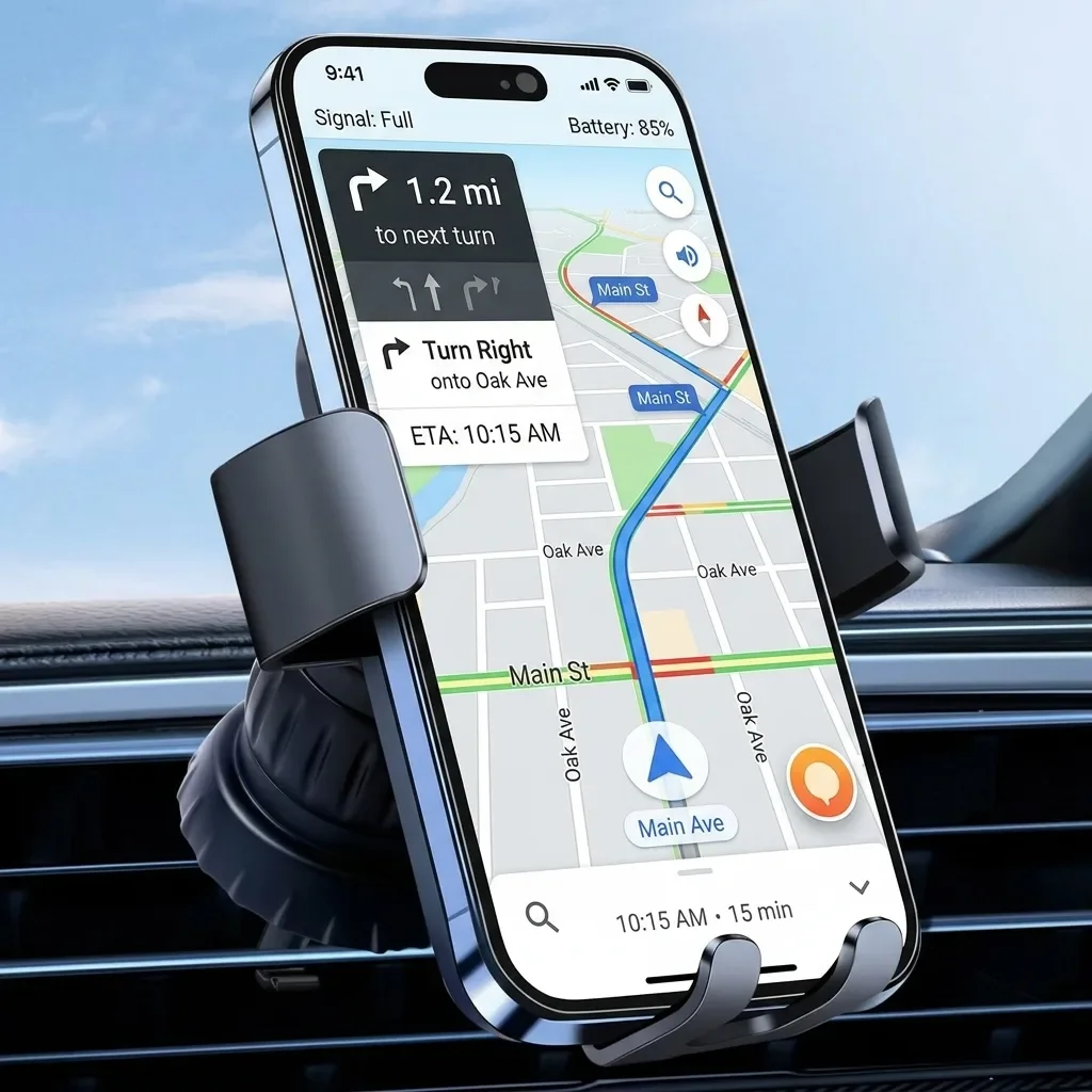 Auto Air Vent Phone Mount Gravity Sensor Car Cell Phone Holder One-Handed Operation Universal Smartphone Stand for Vehicle Air Outlet Navigation Use