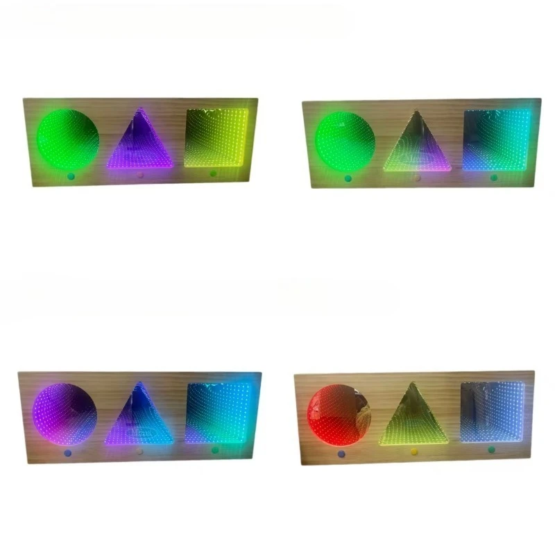 Sensory Toys Color Changing Tunnel Infinite Mirror Light Autism Interactive Infinite Tunnel