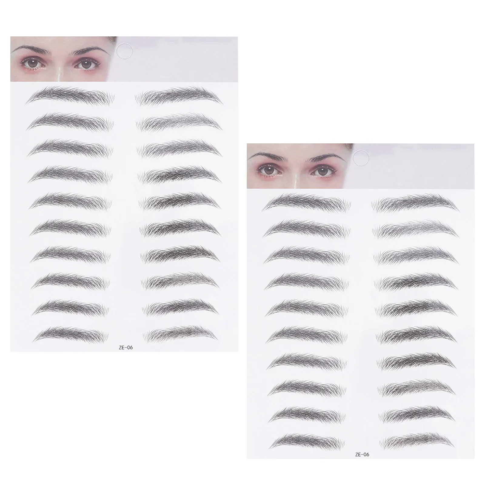 2 stuks wenkbrauwstickers kunstmatige overdracht waterdicht gereedschap stencils imitatie langdurig gemakkelijk te gebruiken perfecte wenkbrauwen tijd besparen