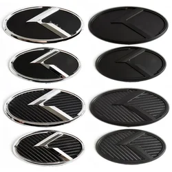 1pcs x 3D ABS K Logo Car Front Hood Rear Trunk Logo Emblem Badge Stickers for Kia Sportage Sorento Optima Forte Rio Stinger K5