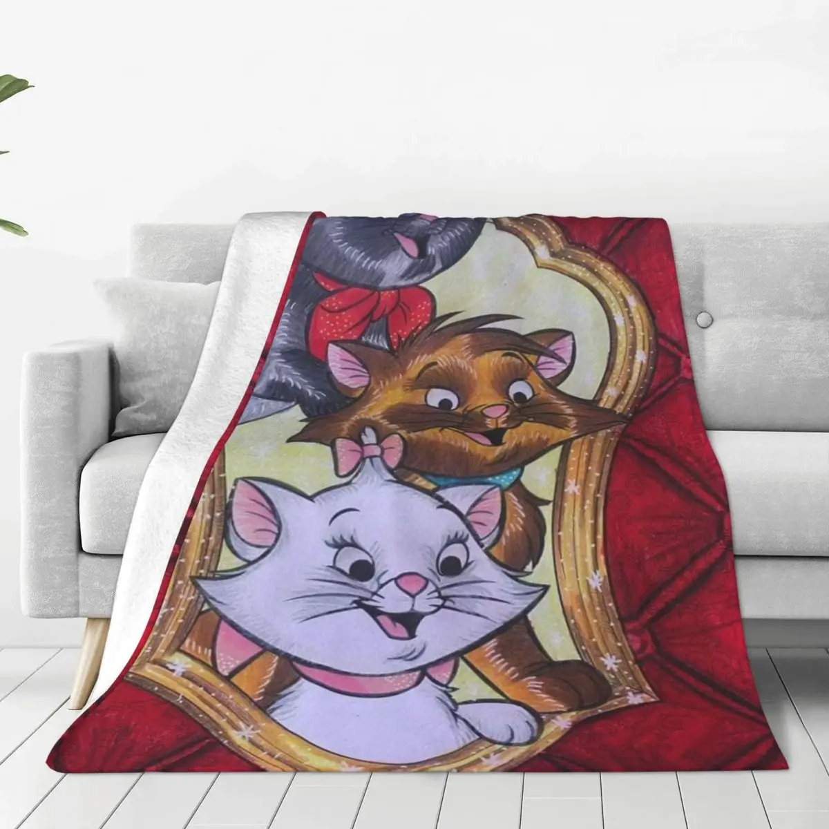 

Custom The Aristocats Cartoon Blanket 3D Print Soft Flannel Fleece Warm Throw Blankets for Travel Bed Sofa Quilt