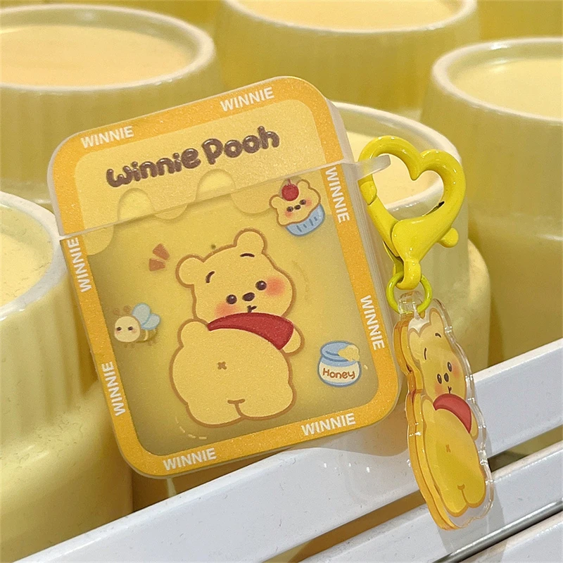 Disney Winnie Pooh For Apple AirPods 1 2 Pro 3rd Generation Cover Bluetooth Headphone Cover Cartoon Protective Case With Pendant