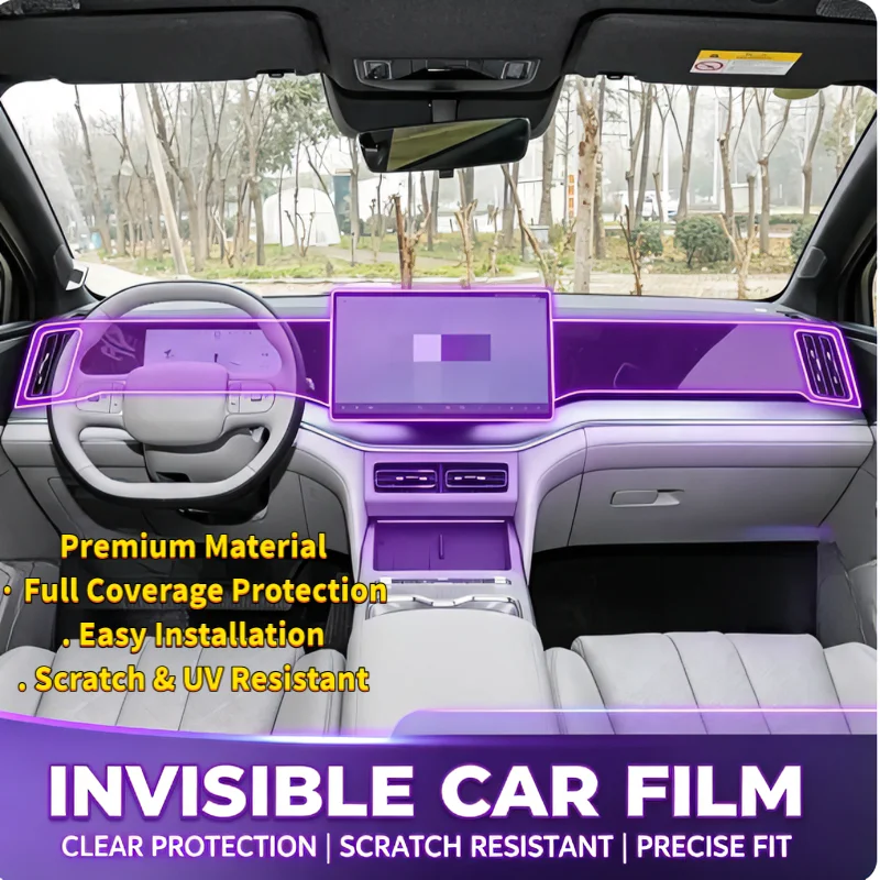 For 2026 BYD Song Ultra EV interior gear shifter, center console screen and instrument cluster transparentprotective film
