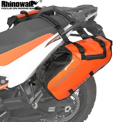 Rhinowalk Motorcycle Saddle Bag 100% Waterproof 2 Pcs Set Side Bags 18L/28L/48L Pannier Riding Luggage Without Side Rack