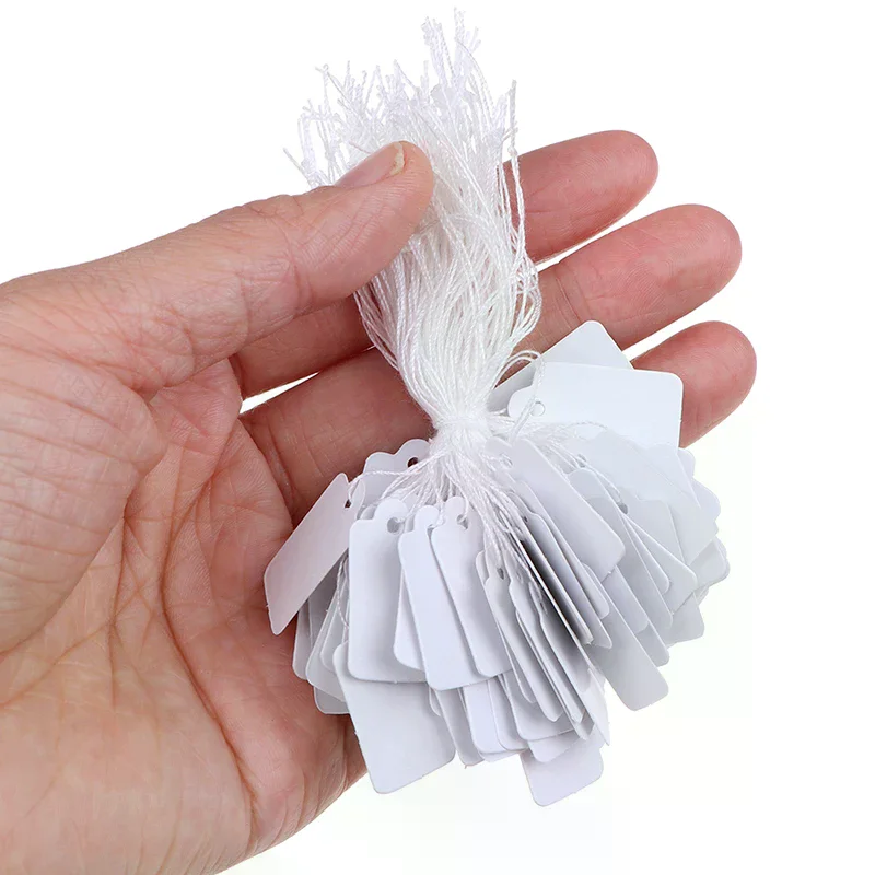 /PFU/label tie string strung ticket jewelry merchandise display price tags 300Pcs