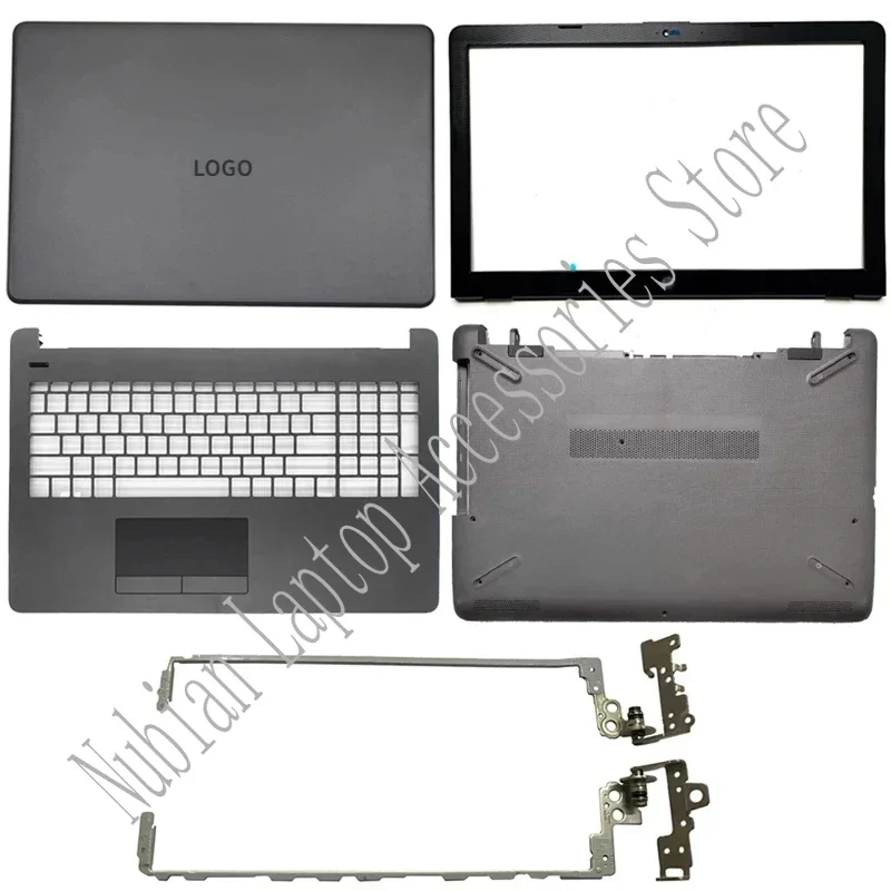 

NEW For HP 15-BS 15-BW 15-RA 15-RB 250 G6 255 G6 TPN-C129 Laptop LCD Back Top Cover Front Bezel Palmrest Bottom Case Hinges Gray