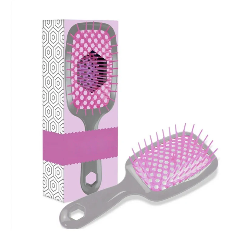 

Wide Teeth Air Cushion Comb Massage Wet Dry Comb Demelante Brush Hollow Combs расчески Salon Barber Hair Brushes Kit