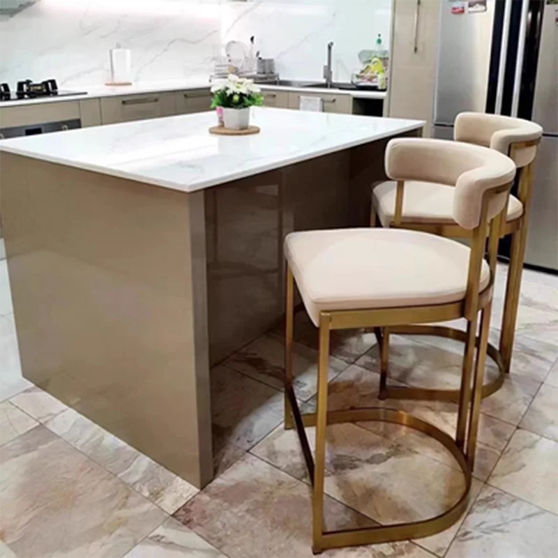 Luxury High Chairs Kitchen Bar Counter Stool Nordic Metal Retro Chair Office Lazy Sofa Bedroom Meubles De Salon Furniture