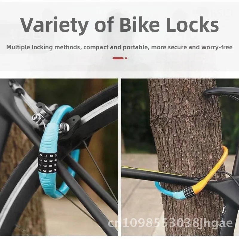 

Anti-Theft Combination Bicycle Lock 40cm Chain Lock for Mountain Bike Road Car Black Blue Green Orange - Riding Equipment