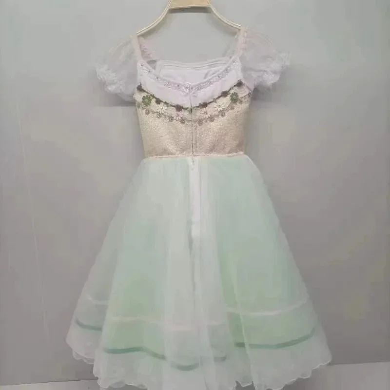 Giselle Ballettrock Farmer Variations Langes Kleid High-End Private Custom Erwachsene Kinder Königsblau Farbverlauf Blau Langes Kleid