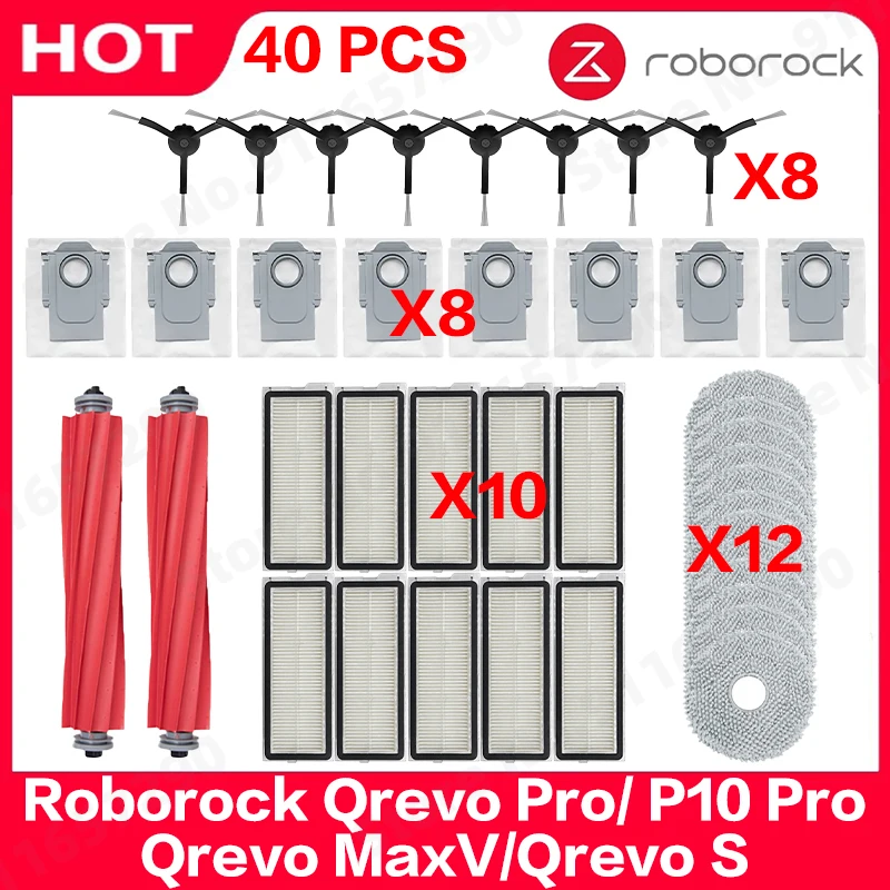 

Fit for Roborock Qrevo Pro/ P10 Pro / Qrevo MaxV/ Qrevo S Parts Robot Vacuum Mop Hepa Filter Main Side Brush Accessories