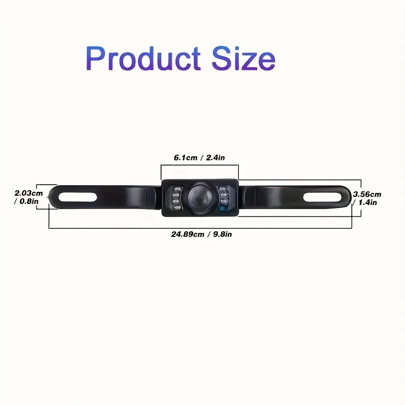 CCD Rearview Camera / 7 LED Infrared Lights for Nighttime Visibility / Tailored for Reversing in Pickups, Minivans, Trucks