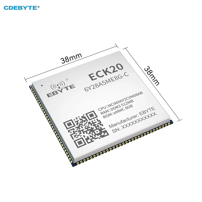 iMX6ULL Core Board System On Board CDEBYTE ECK20-6Y28A5ME8G-C Linux QT ARM 512MB DDR3 8GB eMMC Stamp Hole Antenna