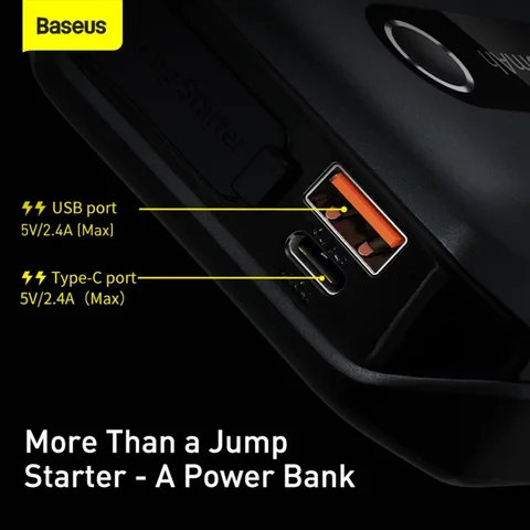 Baseus 10000 мАч Пусковое устройство для автомобилей 3.5L/6L — изображение товара