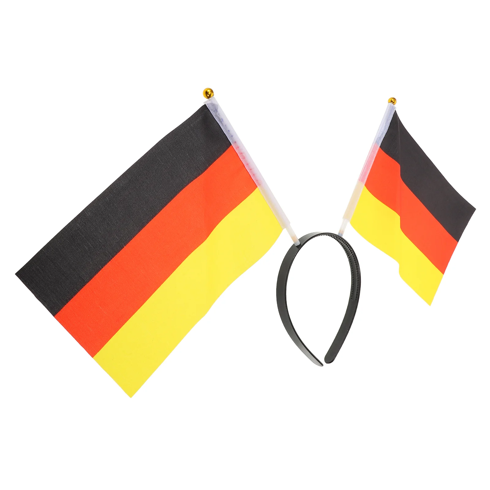 European Cup Fan Headband Masquerade Headdress Germany Flag Bands Headwear Props National Festival Hairhoop