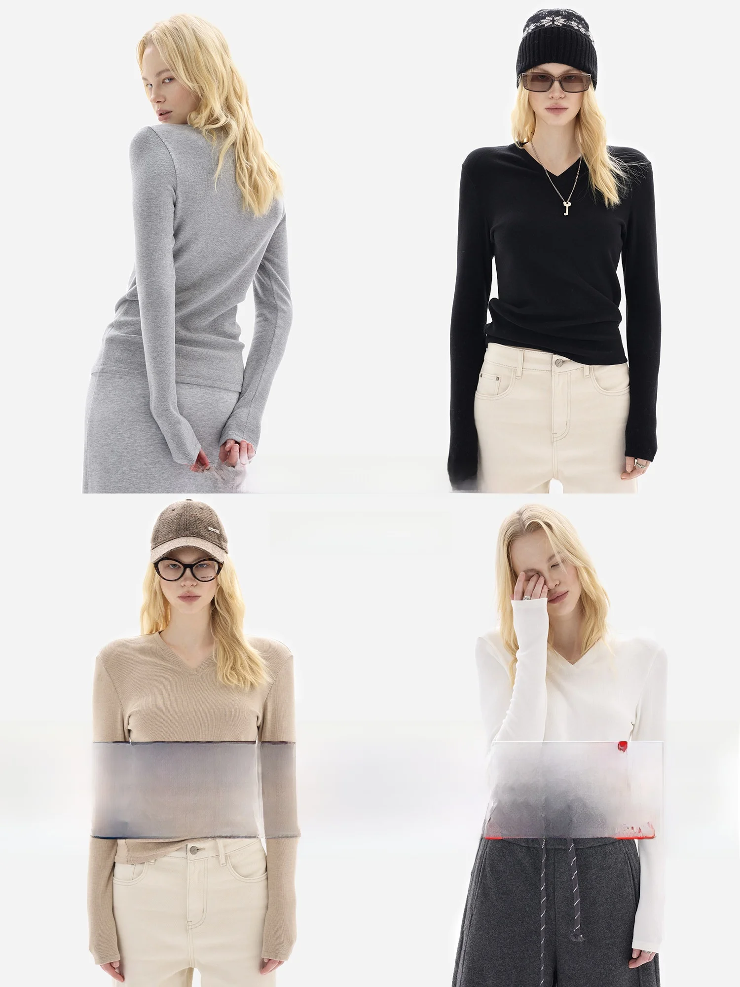 

Женская футболка eGuYue Lazy Person Layering Upade Version с V-образным вырезом, простым дизайном и полосками, универсальная, для ношения под одеждой