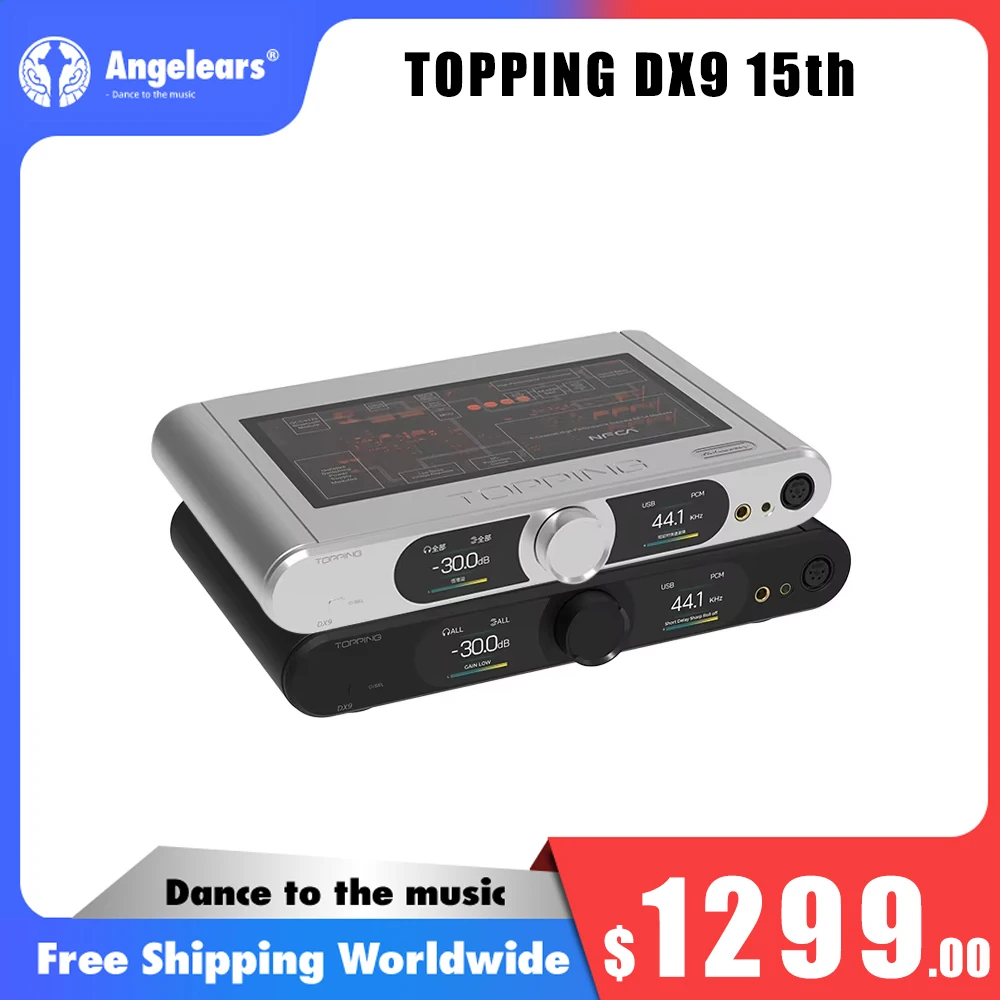 TOPPING DX9 15th Anniversary DAC&Headphone Amplifier AK4499EQ Hi-Res Audio Support LDAC With Remote Control Decoder