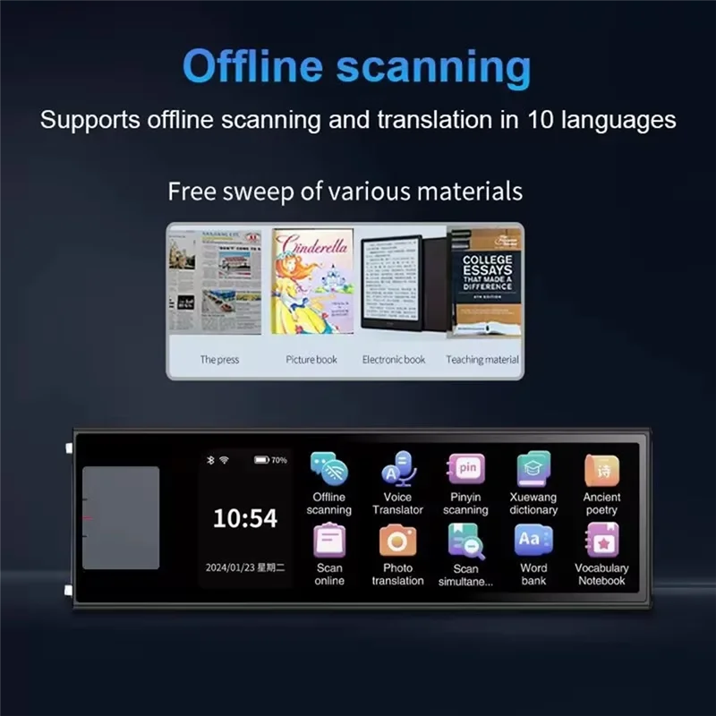 LBER Portable S90 Translation Pen Smart Voice Translator Device Text Scanning Point Reading Learning Translation Pen