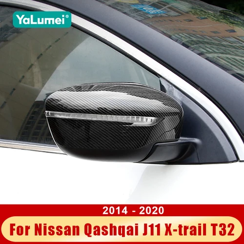 Para Nissan Qashqai J11 x-trail Xtrail T32 2014 - 2017 02018 2019 2020 cubierta de espejo retrovisor de coche accesorios exteriores