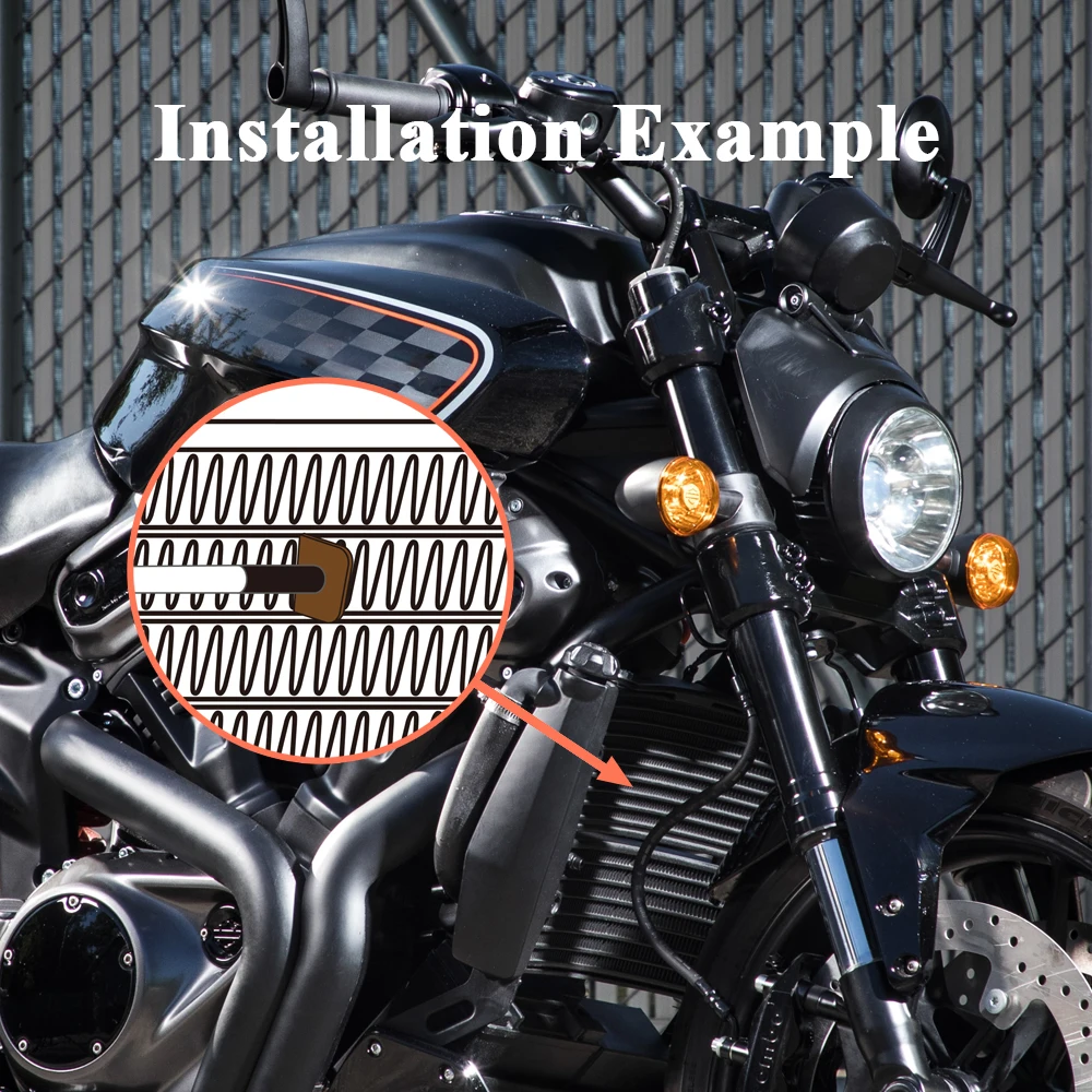 Motorcycle Water Tank Temperature Mini Meter KOSO Sensor Thermomete Gauges Fin Type Temperature Sensor