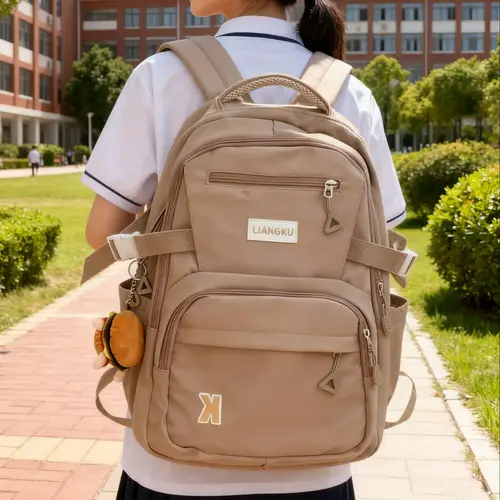 Imagen 1 del producto Mochila bonita de gran capacidad para mujer, bolso versátil para estudiantes universitarios y de secundaria, estilo Instagram a la moda