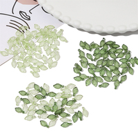 10/50Pcs 6 Styles Acrylic Mini Tree Leaf Beads Unique Loose Beads Handmade DIY For Making Jewelry Earrings Necklace Accessories