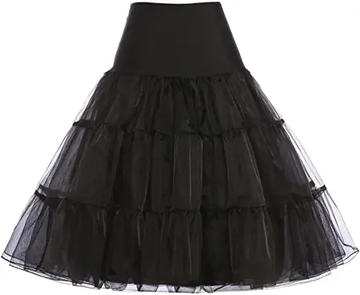 

New Fashioned Women's Crinoline Petticoat Underskirt Knee-Length Half Slips Tutu Skirt