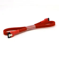 1pcs 45cm / 60cm Red, Black, White, Blue, Green Sleeved SATA III 6Gbps 7Pin Straight to Straight Cable.