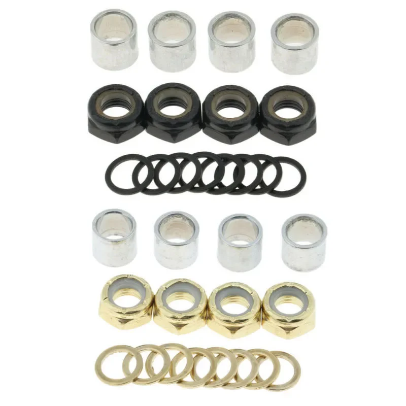 Skateboard Lager Spacer Unterlegscheiben Muttern Geschwindigkeit Kit Hochwertige Eisen Skateboard Longboard Reparatur Rebuild Tool Kits Zubehör