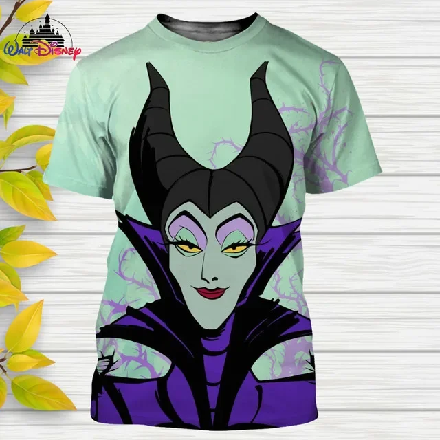 Maleficent  Cartoon Disney men women t shirt casual style 3D print Summer Casual Streetwear Tee Tops