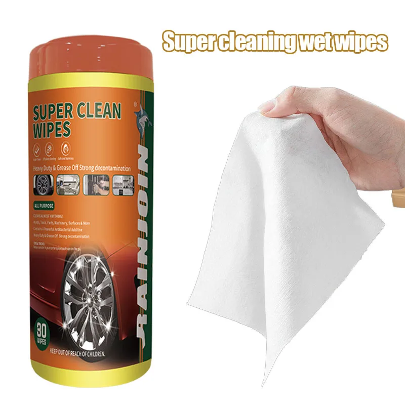 Car Interior Cleaning Wipes Multi-functional for Dashboard Seat Leather Console Carpet Disposable Home Auto Care Wet Wipes ﻿