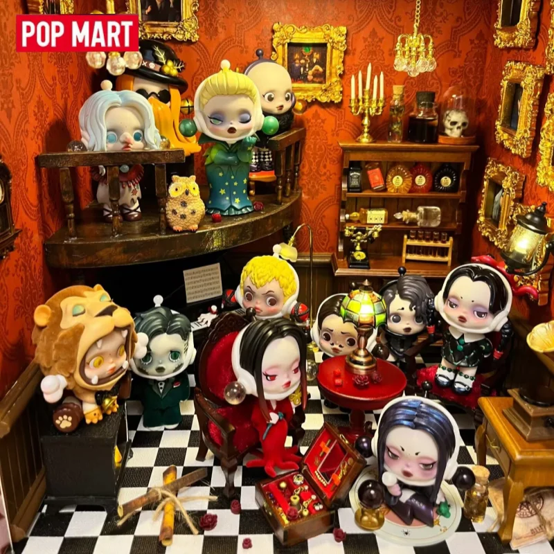 POPMART Genuine Blind Box Toy Cute Skullpanda The Addams Family