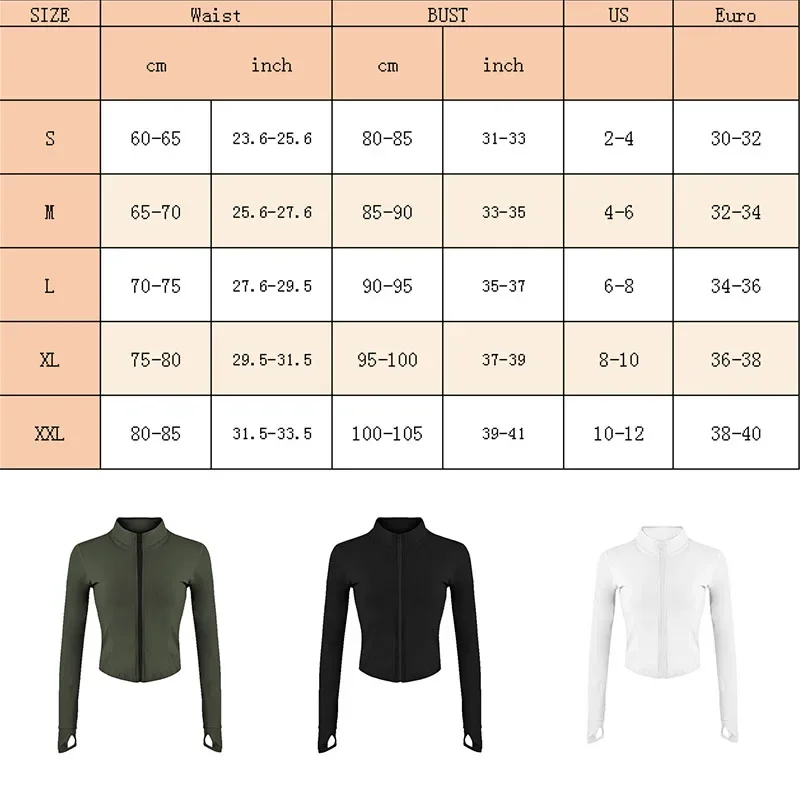 Aiithuug Women Full Zip-up Yoga Top Workout Running Jackets with Thumb Holes Stretchy Fitted Long Sleeve Crop Tops Activewear