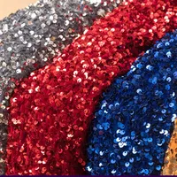 Elastic Velour Fabric Thickened 5mm Sequin Embroidery for Clothing Curtain Designer Diy Sewing Material Cloth