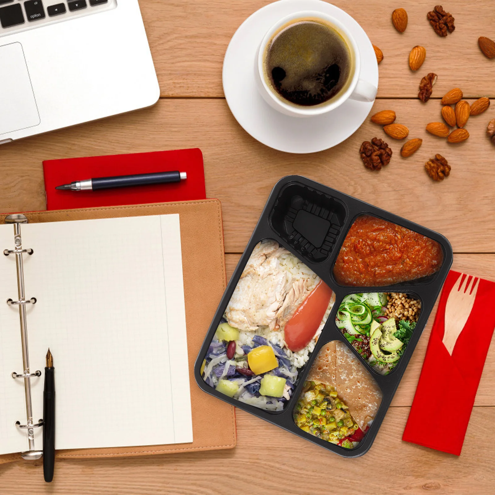 

30Pcs 5 Compartment Meal Prep Containers with Lids Stackable Bpa Free Food Storage Box for Meal Prepping Food Storage Box