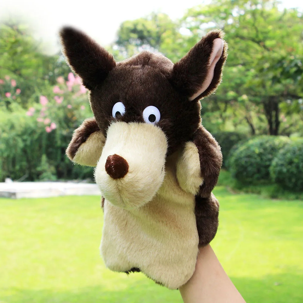 Marionnette à main de loup pour enfants, jouet en peluche doux au beurre, cadeau pour bébé, nouveau