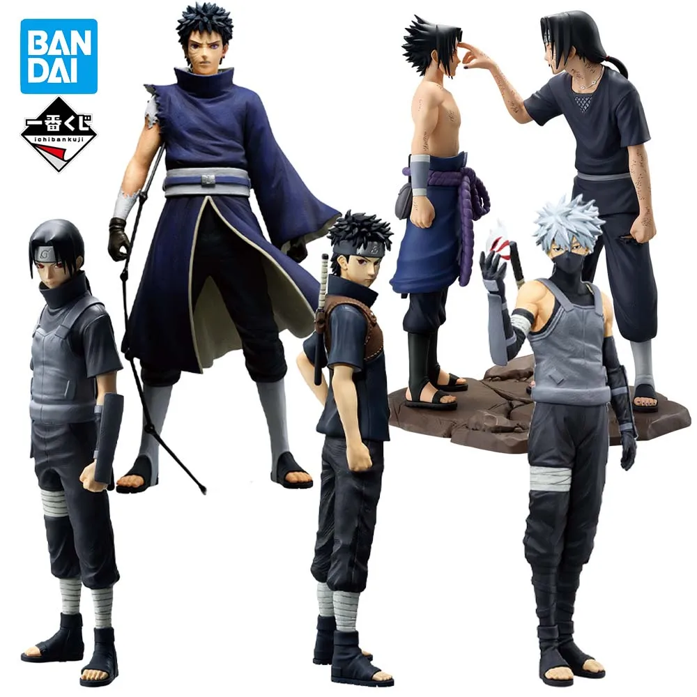 

In Stock Original BANDAI Ichiban Kuji Naruto Shippuden Uchiha Itachi Shisui Obito Hatake Kakashi Figure Anime Model Genuine Toy