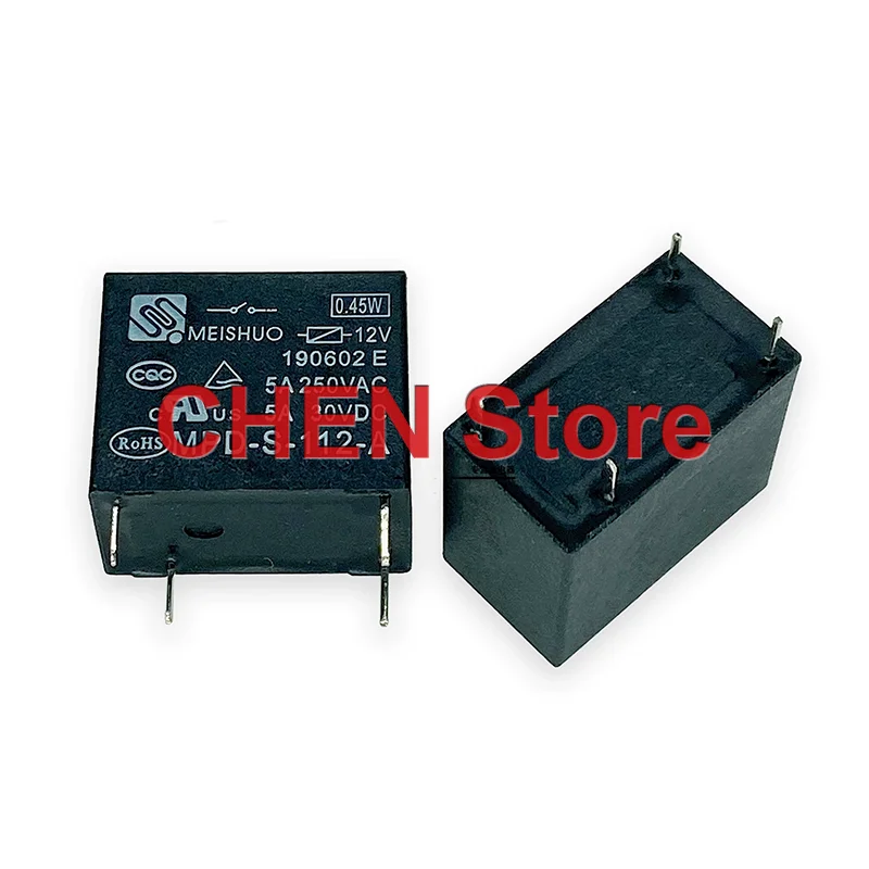 

10PCS NEW MPD-S-112-A DC Electromagnetic Power Relay 5A 4Pin 12V Replacement For HF32F 012-HS Relay for household appliances