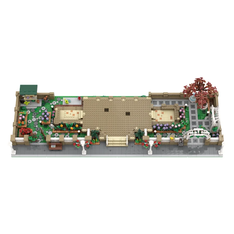 1187pcs MOC Botanical Garden Modular Architecture Model Building Blocks Room Decor Tabletop Ornament Collection Gift For Adults