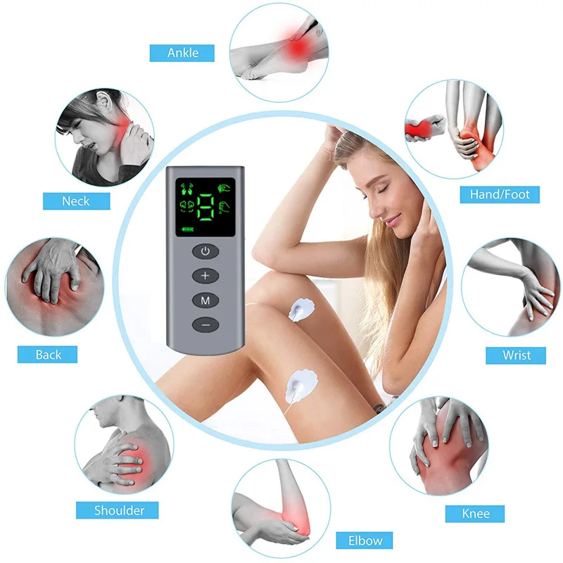 EMS 4 Modes Tens Machine Unit 9 Intensity Muscle Stimulator Acupuncture Body Massage Digital Therapy Machine Electrostimulation