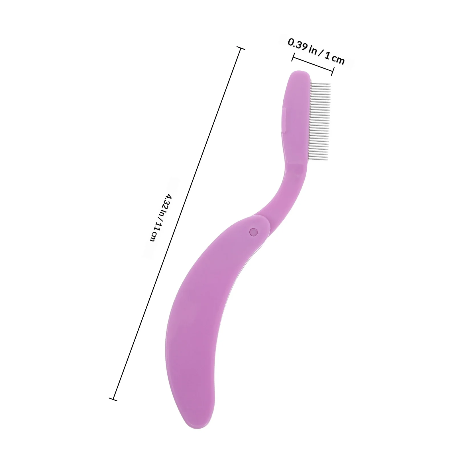 Pettine Pieghevole per Ciglia in Metallo, Strumento per la Cura delle Ciglia, Pettine Portatile per Sopracciglia, Separatore Compatto da Viaggio per Ciglia, Spazzola per Sopracciglia