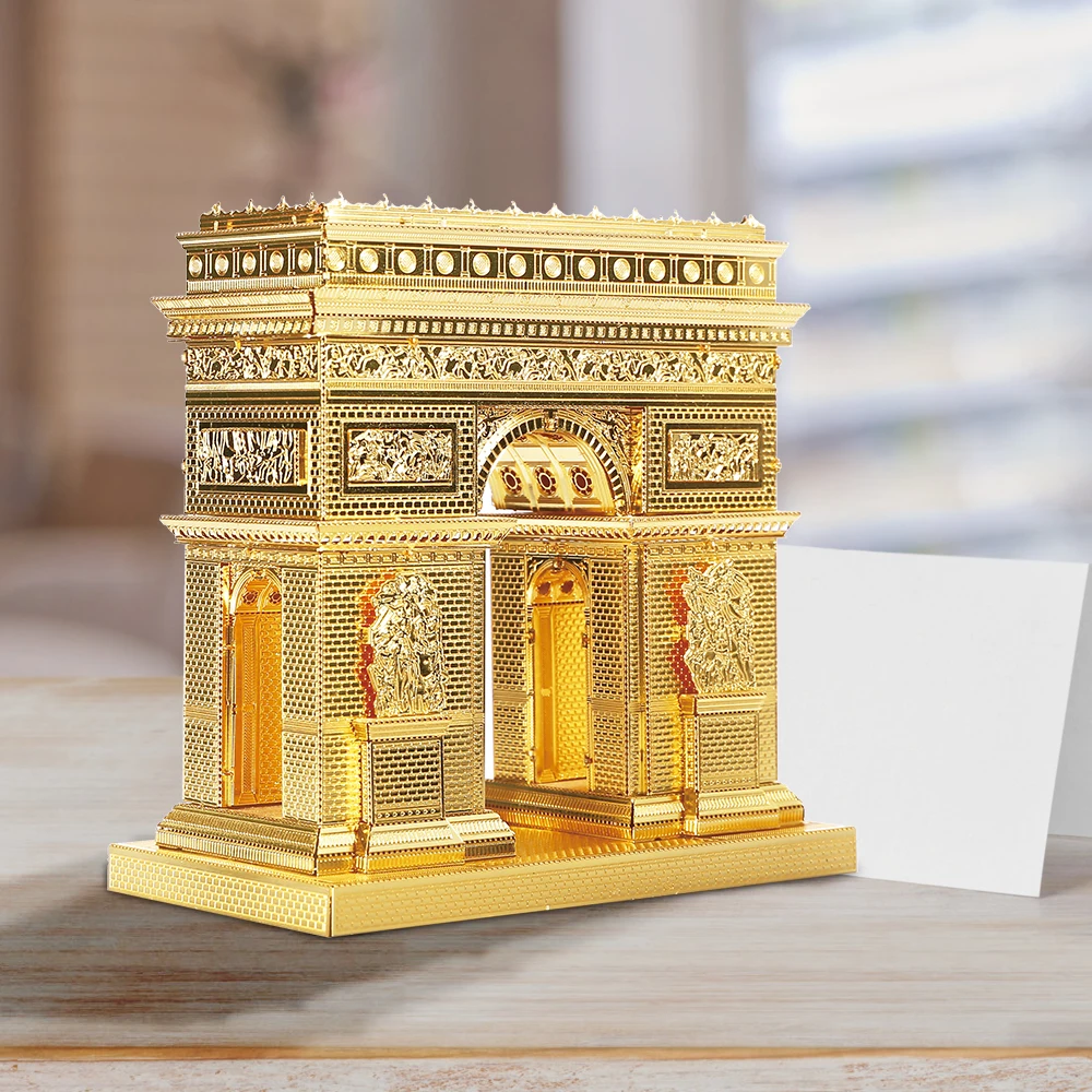 Piececool 3D Metal Puzzle Arc de Triomphe Building Kits Jigsaw for Teens DIY Model Kits Toy Birthday Gifts