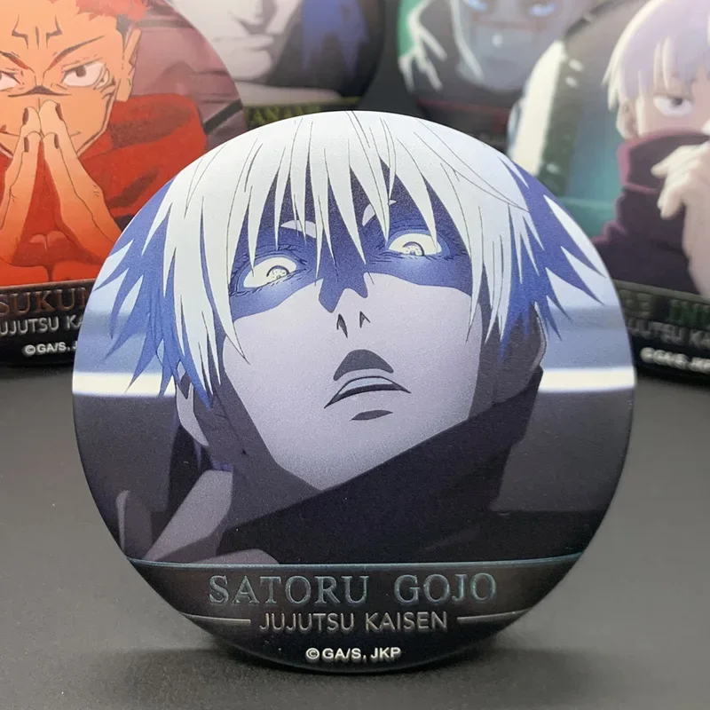 Anime Jujutsu Kaisen Satoru Gojo Ryomen Sukuna Nanami Kento Inumaki Toge Choso Cosplay Tinplate Relief Badge Birthday Xmas Gift