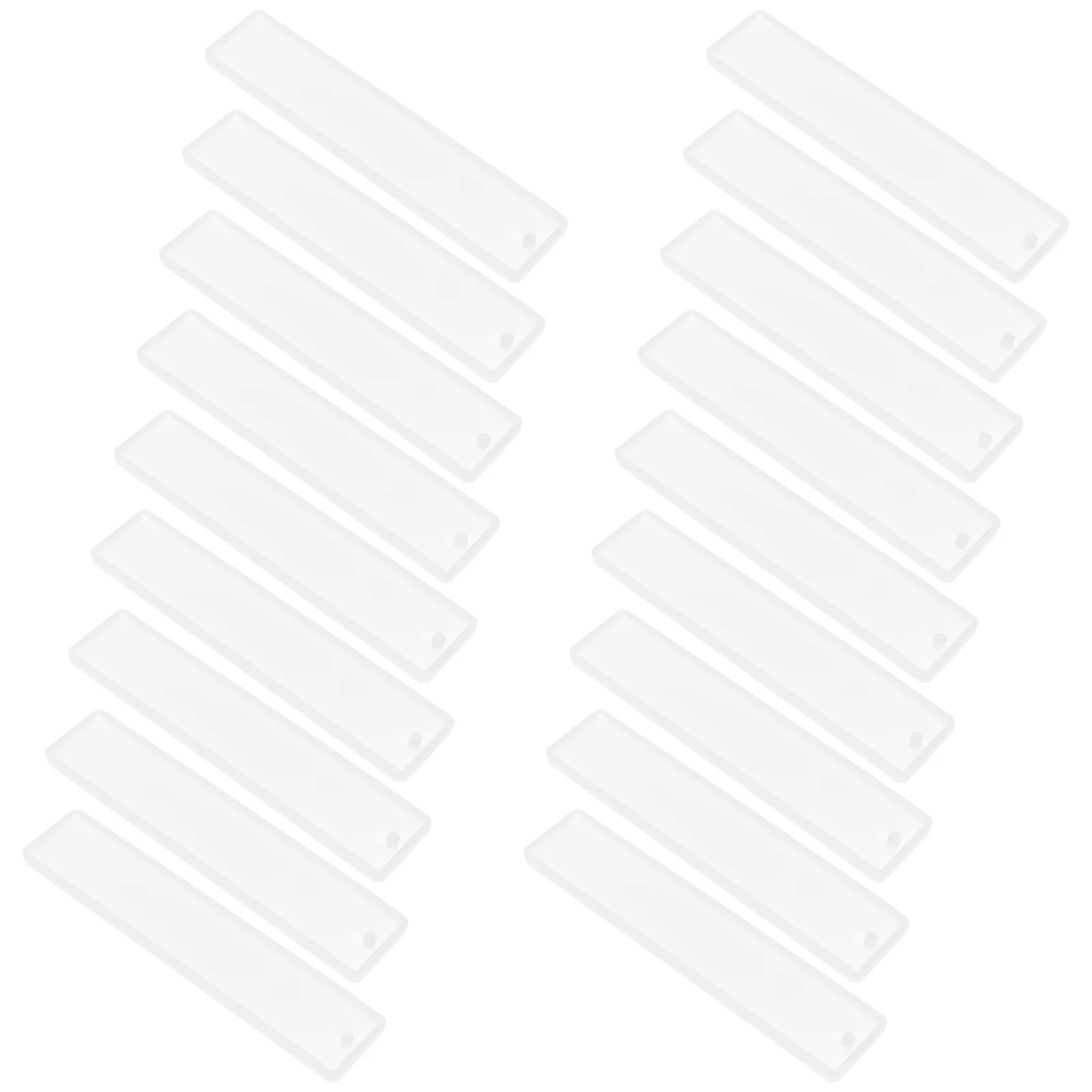 

20pcs Bookmark Mold Epoxy Resin Silicone Rectangle DIY Craft Molds Easy Demolding Reusable Precise Dimensions Book Mark Mold