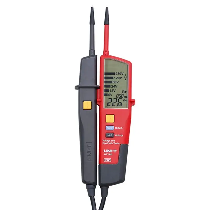 

Efficientt-UNI-T Voltage And Continuity Tester RCD AC/DC Handheld Digital Display Voltage Tester Continunity Voltmeter